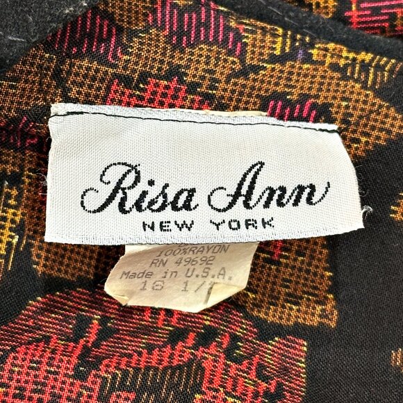 Dark Floral MIDI Dress Size 18.5 Romantic Vampire Whimsigoth Risa Ann VTG 80s - Picture 6 of 8